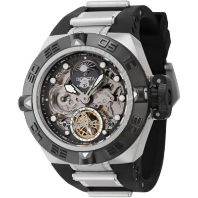Pre-owned Invicta Men's Watch Subaqua Noma Iv Skeleton Dial Black And Silver Strap 43909
