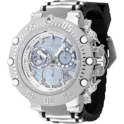 Pre-owned Invicta Men's Watch Subaqua Quartz Chrono Silver And Black Mop Dial Strap 47613