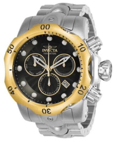 Pre-owned Invicta Men's Watch Venom Chrono Gold Tone Bezel Stainless Steel Bracelet 23889