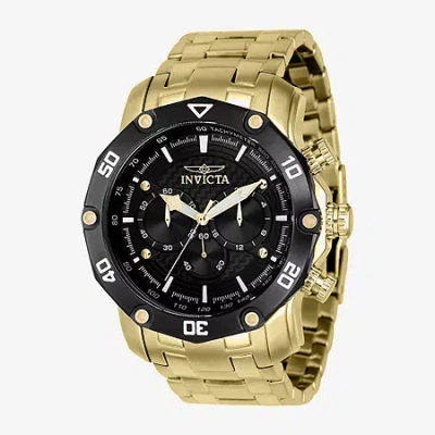 Invicta Mens Gold Tone Stainless Steel Bracelet Watch 37725
