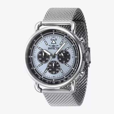 Invicta Mens Gray Stainless Steel Bracelet Watch 47359 In Silver