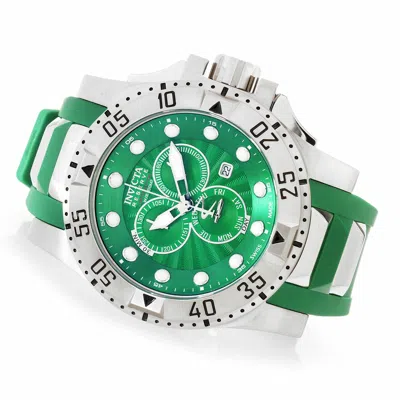 Pre-owned Invicta Mens  18687 Excursion Swiss Made Chronograph Green Watch