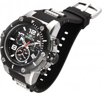 Pre-owned Invicta Mens  19526 50mm Speedway Chronograph Silicone Strap Watch