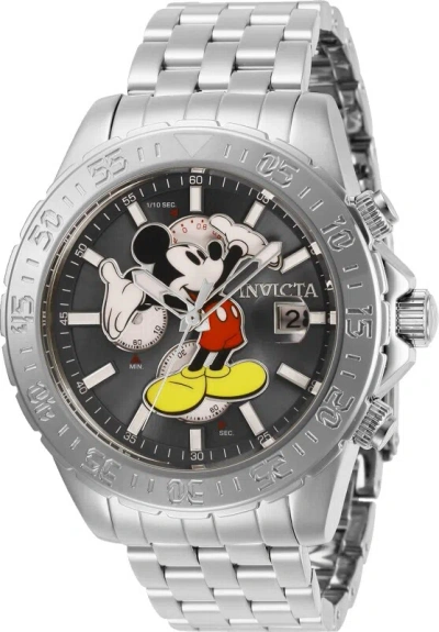 Pre-owned Invicta Mickey 27374 Limited Ed 47mm High Polished Silver Chrono Watch