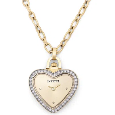 Invicta Mini Heart Pendant Chain Watch, 27.5mm In Multi