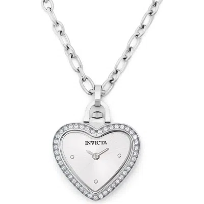 Invicta Mini Heart Pendant Chain Watch, 27.5mm In Metallic