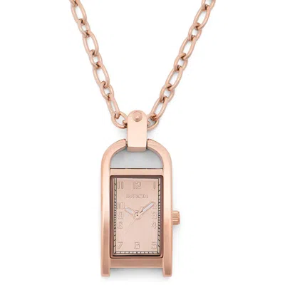 Invicta Mini Quartz Pendant Watch In Pink