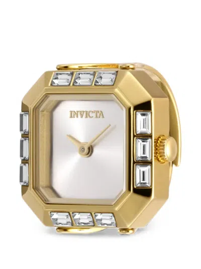Invicta Mini Ring 21.5mm Crystal-embellished Octagonal Watch In Gold