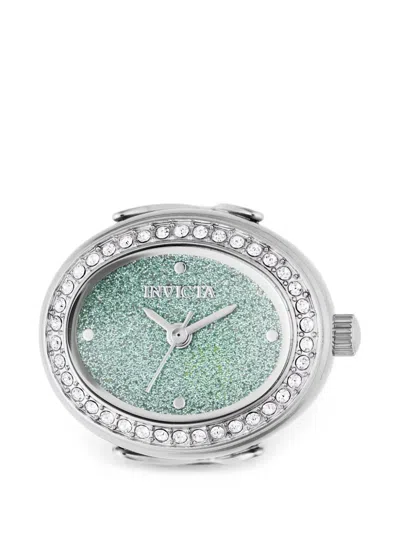 Invicta Mini Ring 24mm Crystal-embellished Watch In Green