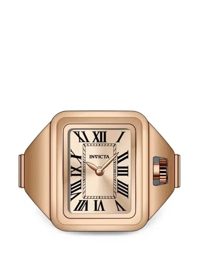 Invicta Mini Ring Square-face 18mm Watch In Pink
