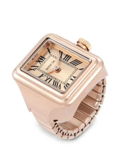 Invicta Mini Square-face 18mm Watch In Gold