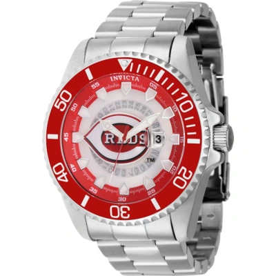 Invicta Mlb Cincinnati Reds Quartz Men's Watch 43460 In Metallic