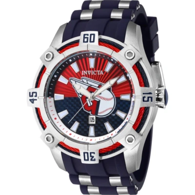 Invicta Mlb Cleveland Guardians Quartz Men's Watch 43266 In Red   /  Two Tone  / Blue / White