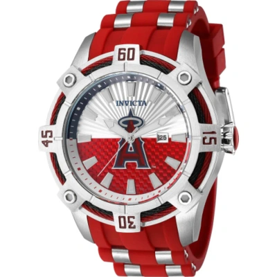 Invicta Mlb Los Angeles Angels Quartz Men's Watch 43271 In Red