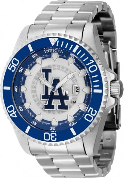 Pre-owned Invicta Mlb Los Angeles Dodgers Men's Multicolor Dial Quartz Bracelet Watch