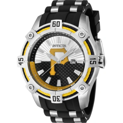 Invicta Mlb Pittsburgh Pirates Quartz Men's Watch 43291 In Two Tone  / Black / Silver / Yellow