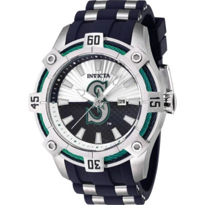 Invicta Mlb Seattle Mariners Quartz Men's Watch 43294 In Two Tone  / Blue / Green / Silver
