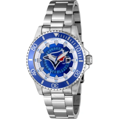Invicta Mlb Toronto Blue Jays Quartz Men's Watch 43482 In Metallic