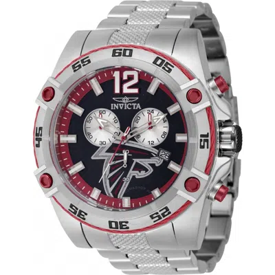 Invicta Nfl Atlanta Falcons Chronograph Gmt Date Quartz Men's Watch 45433 In Metallic