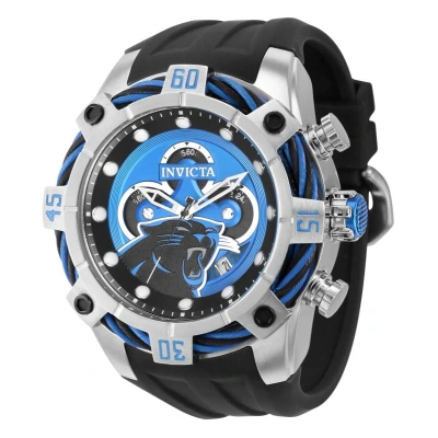 Pre-owned Invicta Nfl Carolina Panthers Men's Watch - 52mm, Black 35817