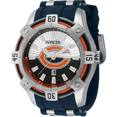 Invicta Nfl Chicago Bears Quartz Blue Dial Men's Watch 42065 In Two Tone  / Blue / Orange / Silver