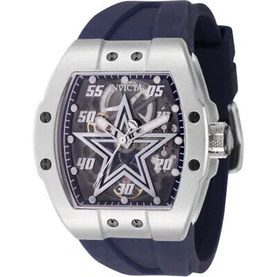 Pre-owned Invicta Nfl Dallas Cowboys Automatic Blue Dial Men's Watch 45055