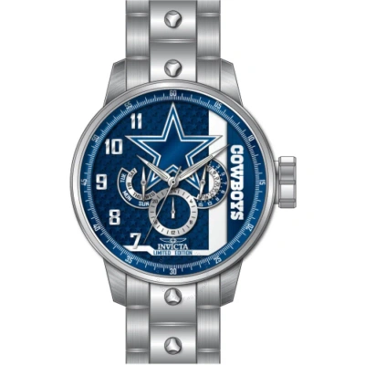 Invicta Nfl Dallas Cowboys Gmt Quartz Men's Watch 45124 In Metallic