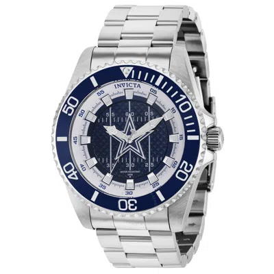 Invicta Nfl Dallas Cowboys Quartz Blue Dial Men's Watch 36923 In Metallic