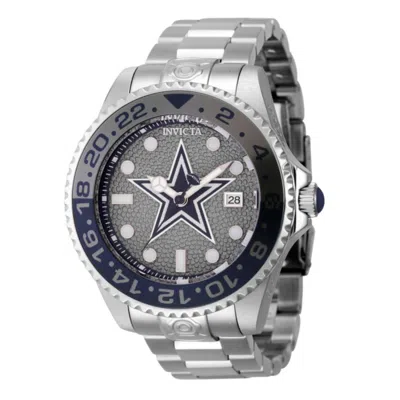 Invicta Nfl Grand Diver 47mm Auto Watch Ssteel Bracelet In Metallic