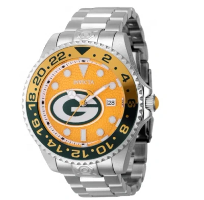 Pre-owned Invicta Nfl Green Bay Packers Men's 47mm Grand Diver Automatic Watch 45034