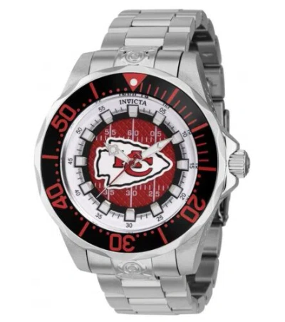 Pre-owned Invicta Nfl Kansas City Chiefs Automatic Men's 47mm Grand Diver Watch 42121