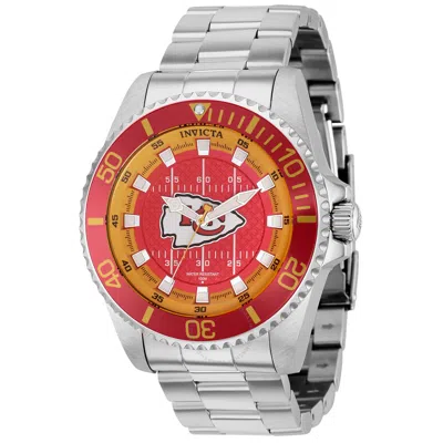 Invicta Nfl Kansas City Chiefs Quartz Men's Watch 36945 In Red   / Orange