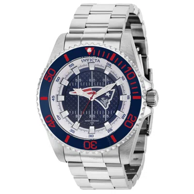 Invicta Nfl New England Patriots Quartz Blue Dial Men's Watch 36921 In Red   / Blue / White