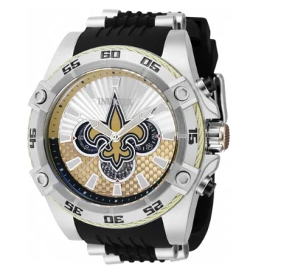 Pre-owned Invicta Nfl Orleans Saints Men's 52mm Carbon Fiber Chronograph Watch 41986