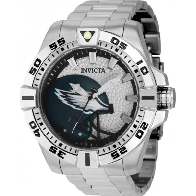 Invicta Nfl Philadelphia Eagles Quartz Silver Dial Men's Watch 42159 In Metallic