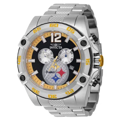 Pre-owned Invicta Nfl Pittsburgh Steelers Men's Watch - 52mm, Steel 45414