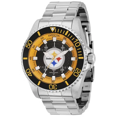 Invicta Nfl Pittsburgh Steelers Quartz Men's Watch 36951 In Metallic