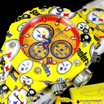 Pre-owned Invicta Nfl Reserve Subaqua Specialty Pittsburgh Steelers Hydroplated Watch