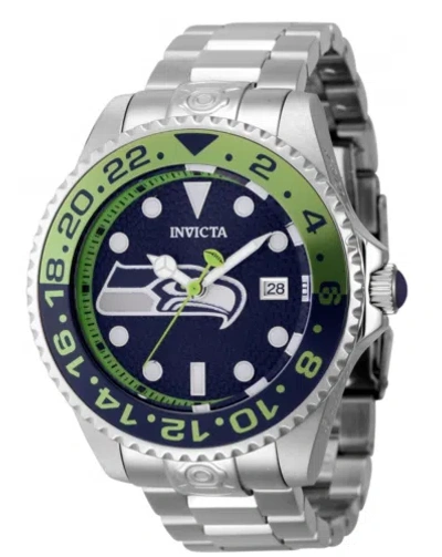 Pre-owned Invicta Nfl Seattle Seahawks Men's 47mm Grand Diver Automatic Watch 45048