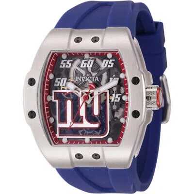 Pre-owned Invicta Nfl York Giants Automatic Red Dial Men's Watch 45060