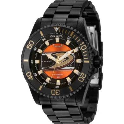 Invicta Nhl Anaheim Ducks Quartz Black Dial Men's Watch 42257