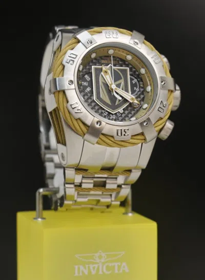 Pre-owned Invicta Nhl Grand Bolt Men's 53mm Watch Las Vegas Golden Knights Men's: 42016