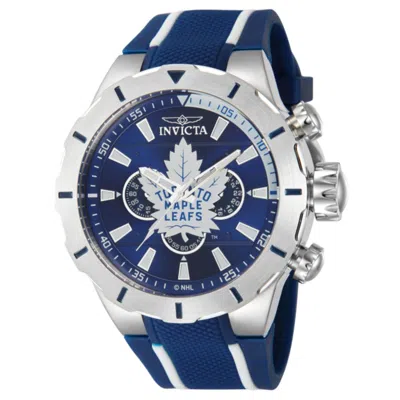 Invicta Nhl S1 Turbo 52mm Quartz Chronograph Silicone Strap Watch In Blue