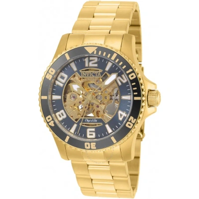 Invicta Objet D Art Automatic Grey Skeletal Dial Men's Watch 22604 In Gold Tone / Grey