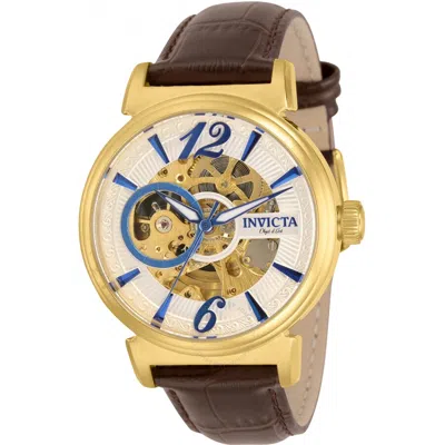 Invicta Objet D Art Automatic Silver Dial Men's Watch 30462 In Blue / Brown / Gold Tone / Silver / Yellow
