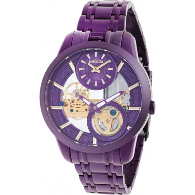 Invicta Objet D Art Hand Wind Purple Dial Men's Watch 44334