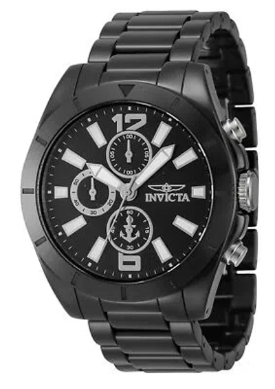 Pre-owned Invicta Ocean Voyage Chronograph Black Dial 100m Men's Watch 46298