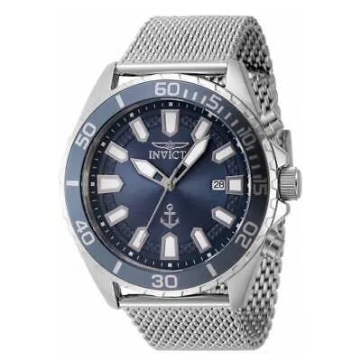 Pre-owned Invicta Ocean Voyage Quartz Blue Dial Men's Watch 46270