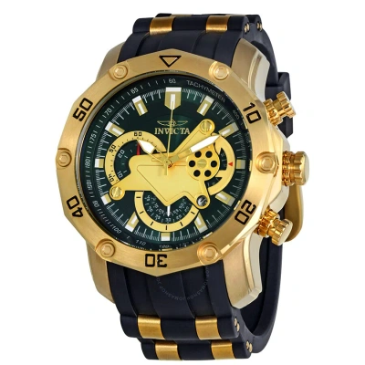 Invicta Pro Dive Chronograph Green Dial Men's Watch 23425 In Gold