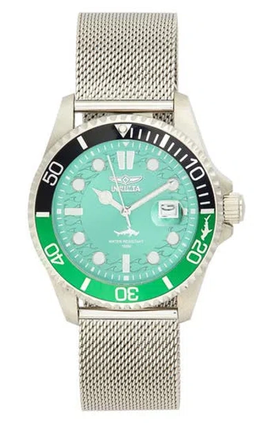 Invicta Pro Diver Auto Mesh Bracelet Watch, 43mm In Metallic